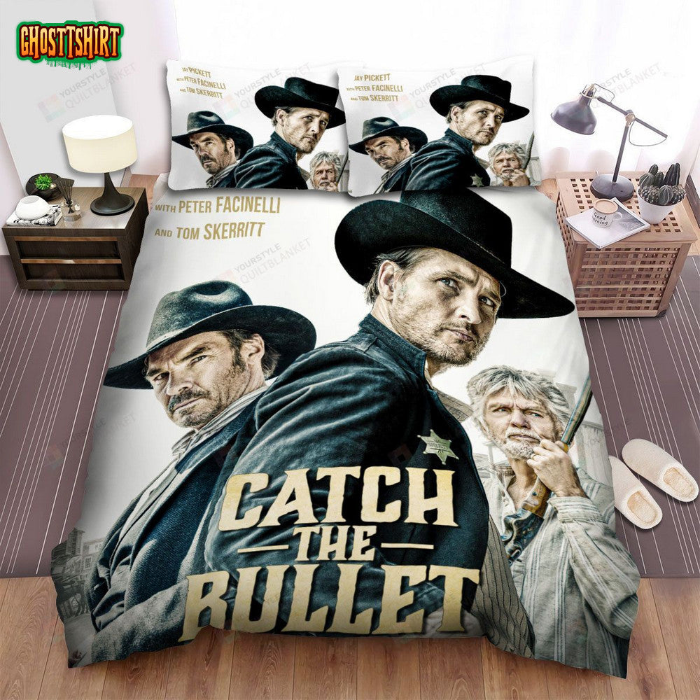 Catch The Bullet Poster 2 Bed Sheets Spread Comforter Duvet Cover Bedding Set