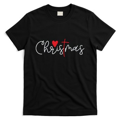 Cross Christmas Cute Xmas Pajama Christian Jesus Faith T-Shirt