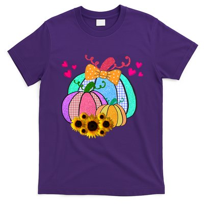 Colorful Cute Halloween Sunflower Pumpkin T-Shirt