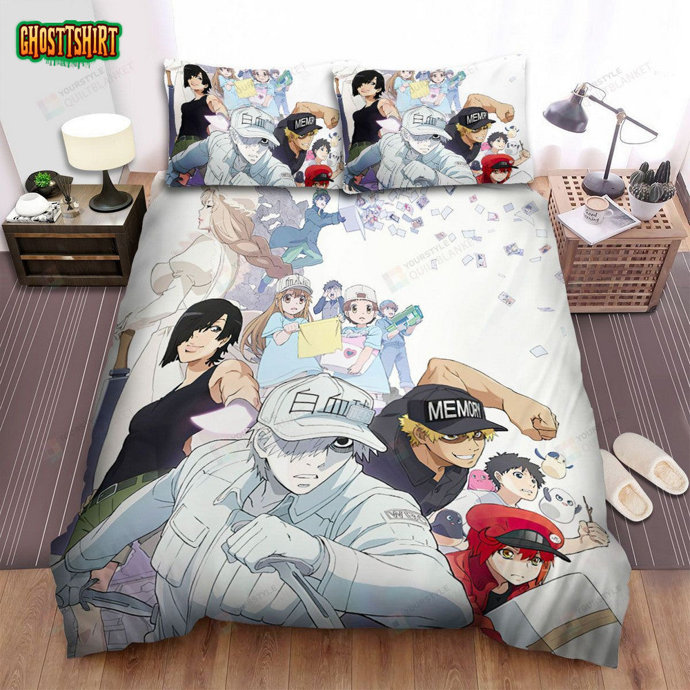 Cells At Work Characters Bed Sheets Spread Comforter Duvet Cover Bedding Set