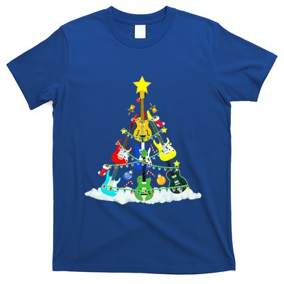 Cute Guitar Christmas Tree Music Stocking Stuffer T-Shirt