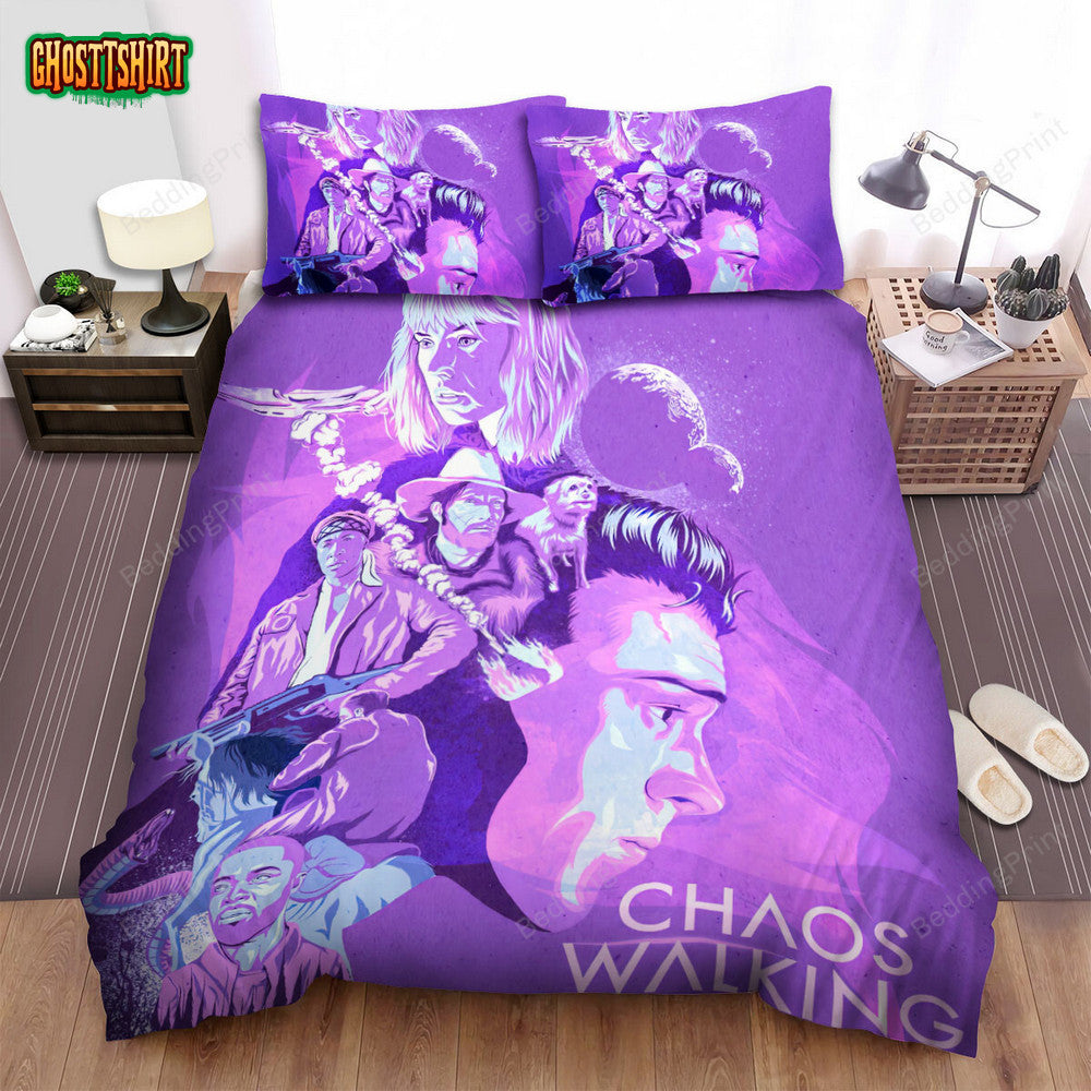Chaos Walking (2021) Movie Art 4 Bed Sheets Duvet Cover Bedding Set