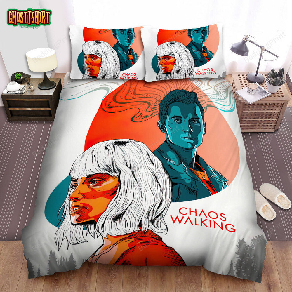 Chaos Walking (2021) Movie Digital Art 3 Bed Sheets Duvet Cover Bedding Set