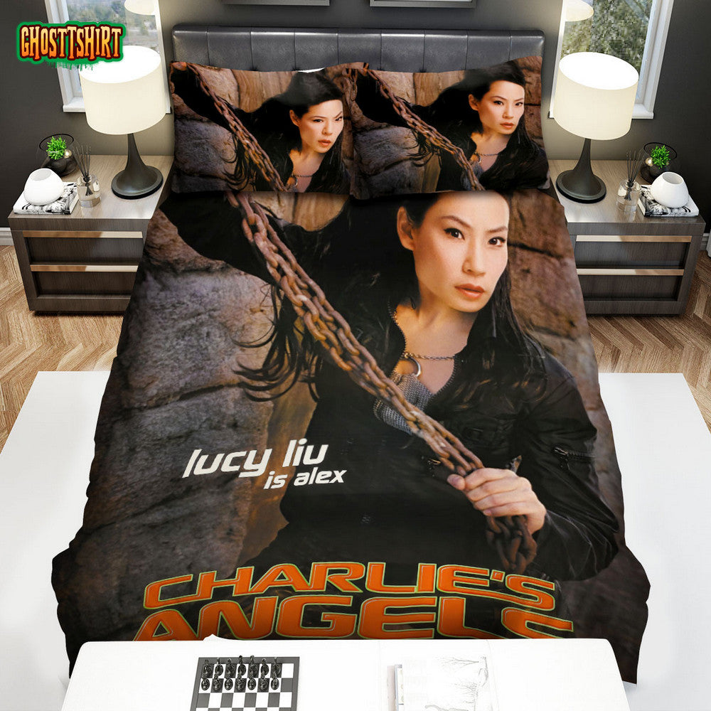 Charlie's Angels (2000) Movie Poster Bed Sheets Spread Comforter Duvet Cover Bedding Set
