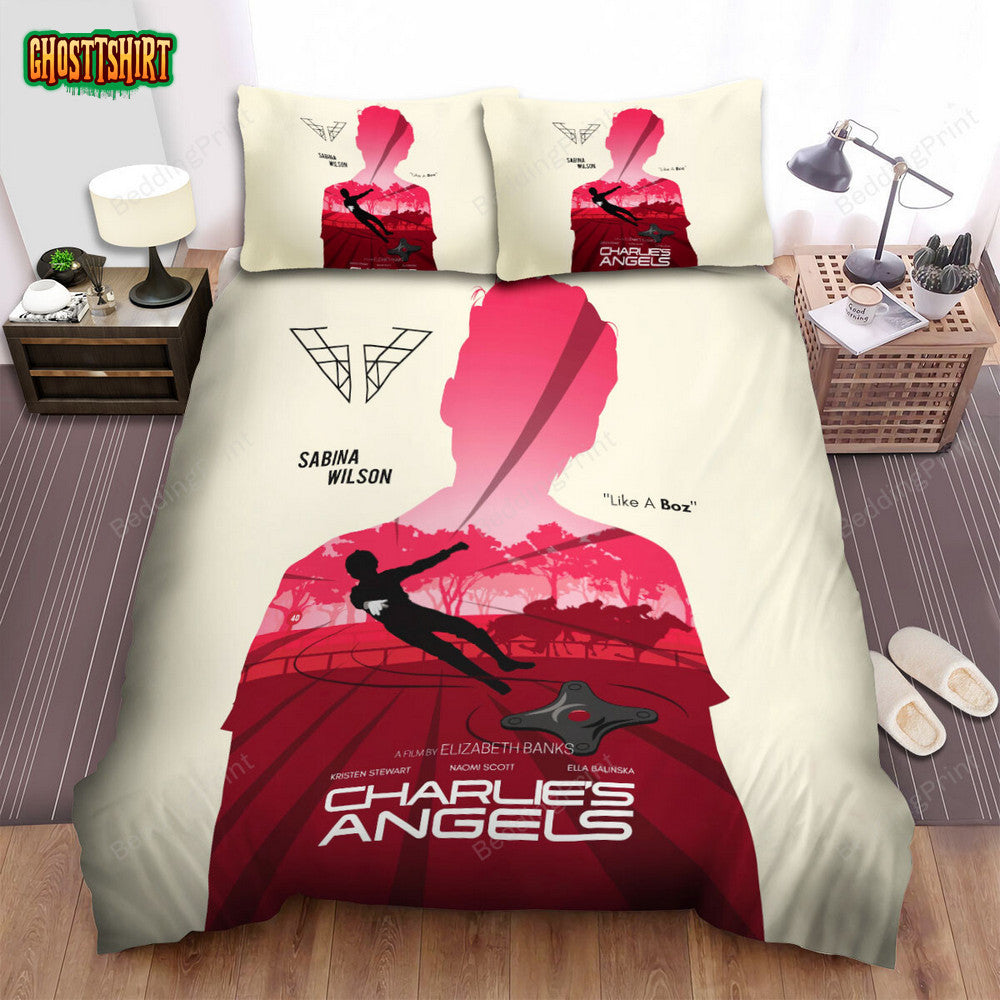 Charlie's Angels (2019) Like A Boz Art Poster Bed Sheets Duvet Cover Bedding Set