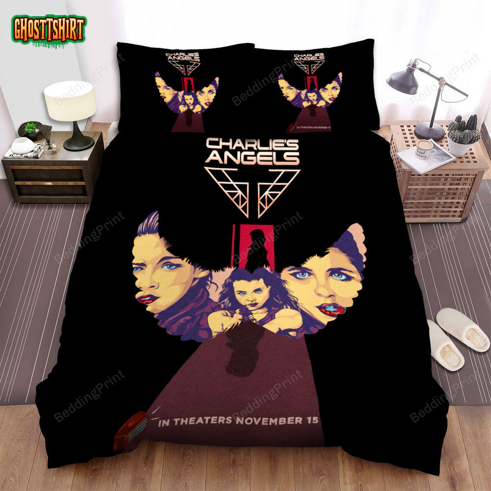 Charlie's Angels (2019) Movie Digital Art 7 Bed Sheets Duvet Cover Bedding Set