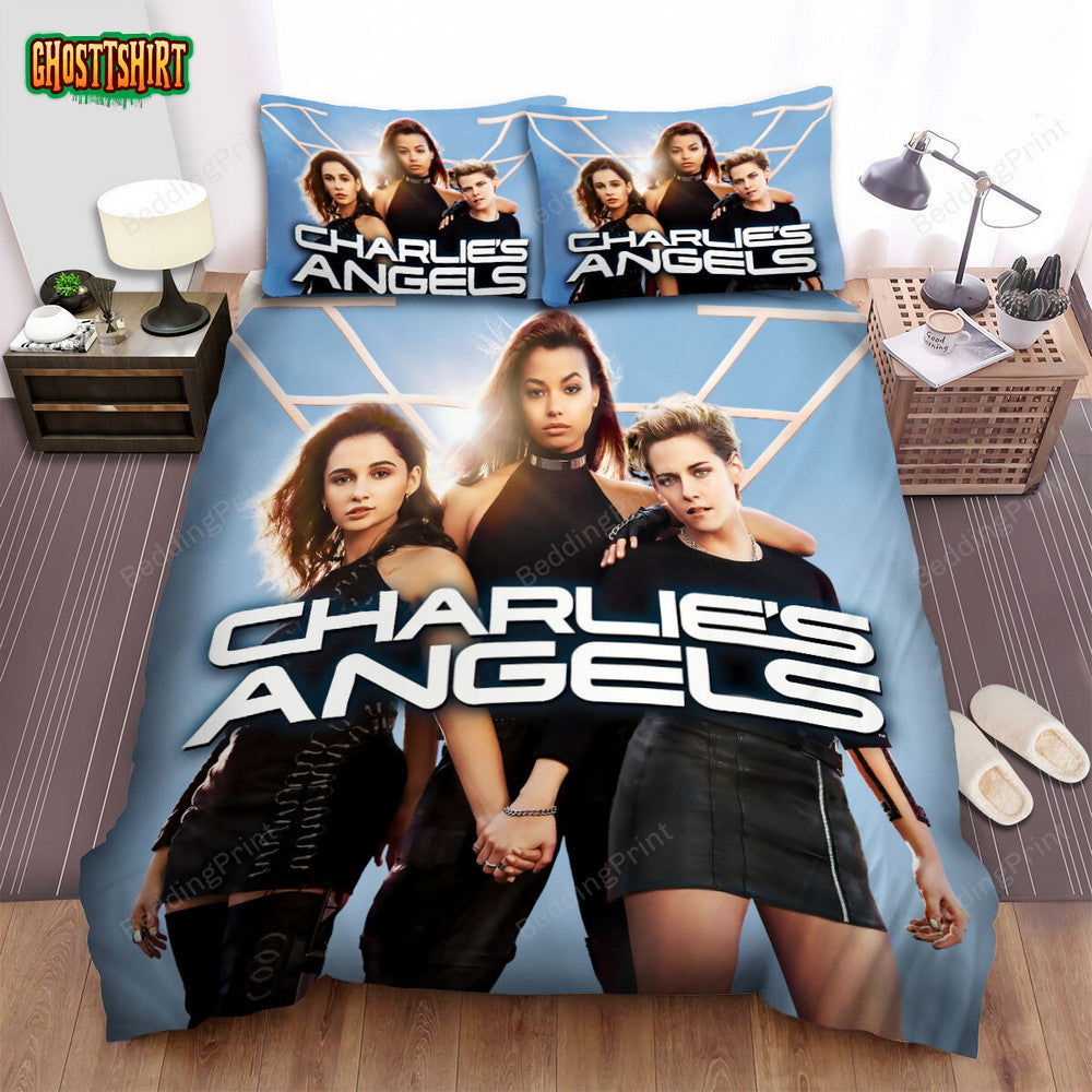 Charlie's Angels (2019) Movie Poster Theme 2 Bed Sheets Duvet Cover Bedding Set