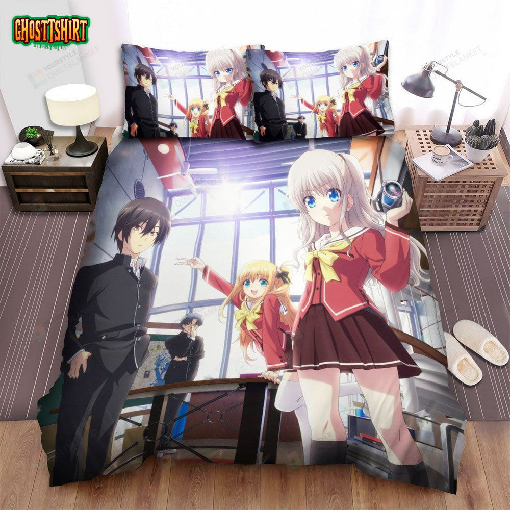 Charlotte Anime Bed Sheets Spread Comforter Duvet Cover Bedding Set