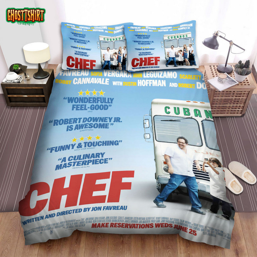 Chef Movie Information Poster Bed Sheets Spread Comforter Duvet Cover Bedding Set