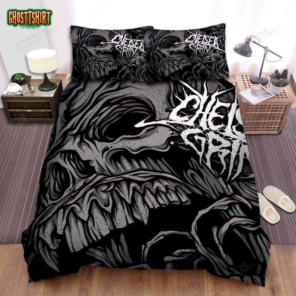Chelsea Grin Band Black Roses Bed Sheets Spread Comforter Duvet Cover Bedding Set