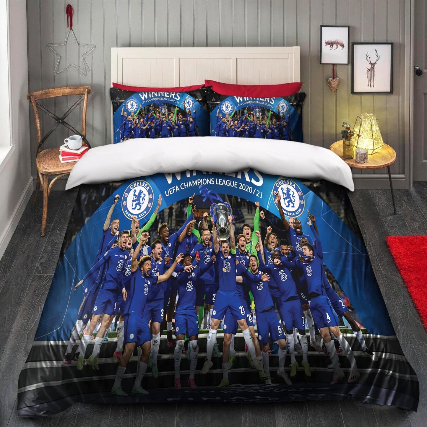 Chelsea FC Winners UEFA Champions League 2021 Bedding Set V3