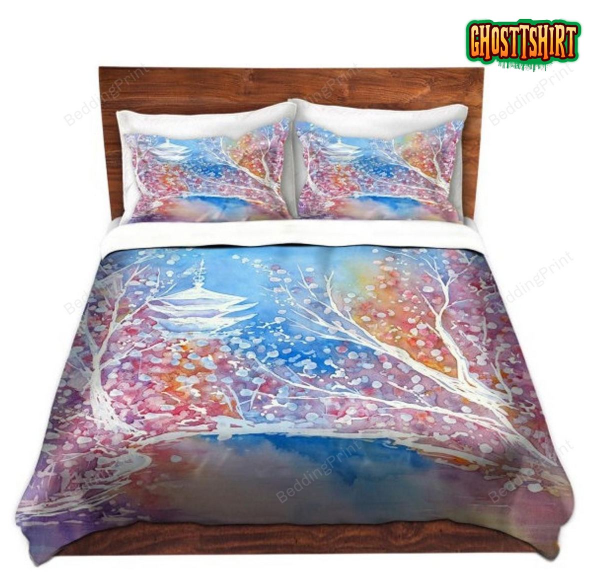Cherry Blossom Bed Sheets Duvet Cover Bedding Set