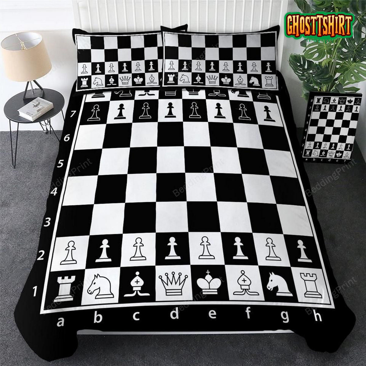 Chess Board Bed Sheets Duvet Cover Bedding Set