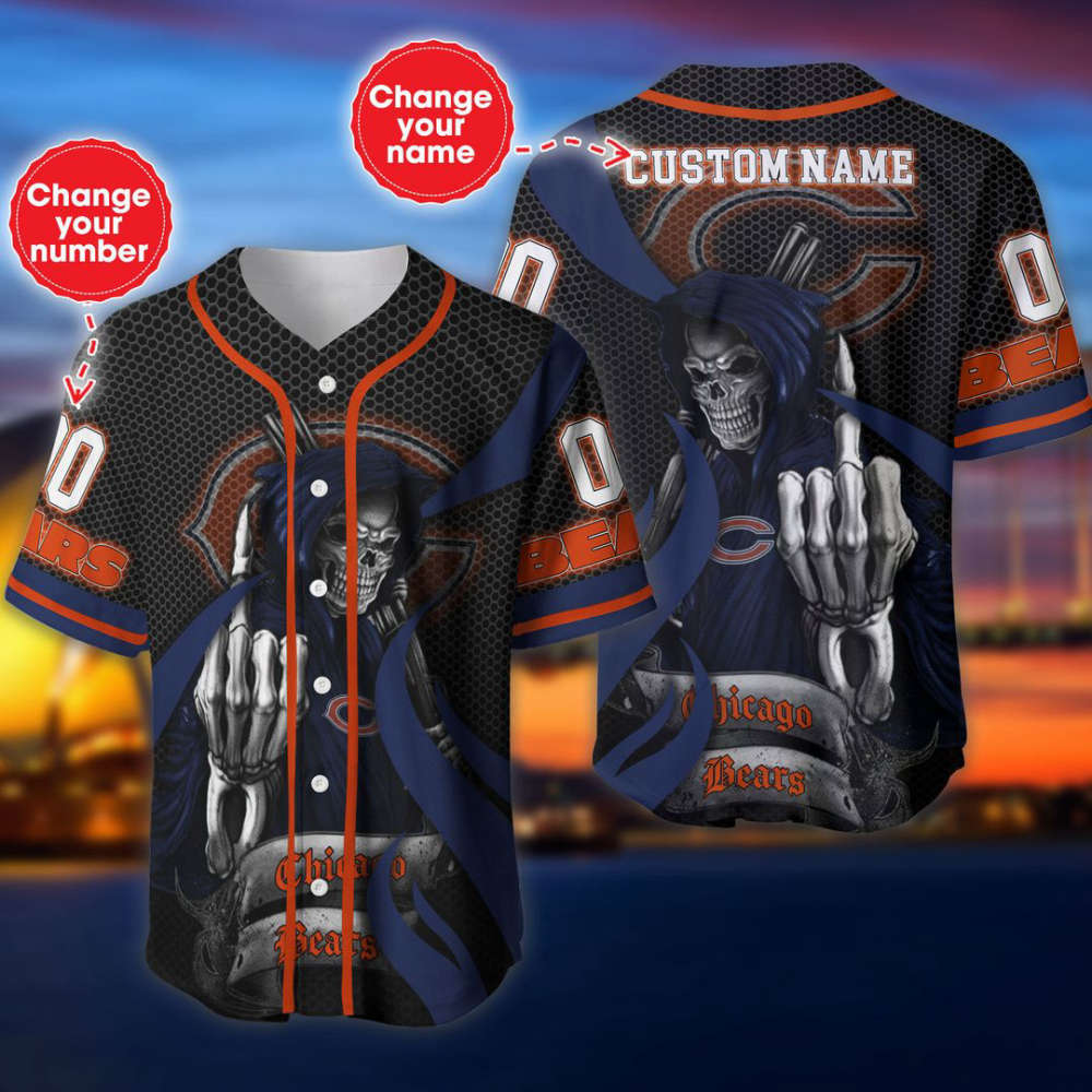 Chicago Bears Personalized Baseball Jersey Fan Gifts - lylyprint.com
