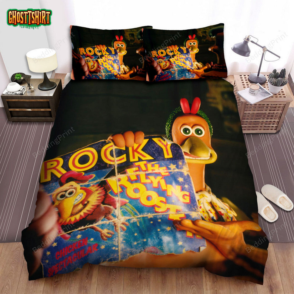 Chicken Run (2000) Movie Scene Bed Sheets Duvet Cover Bedding Set