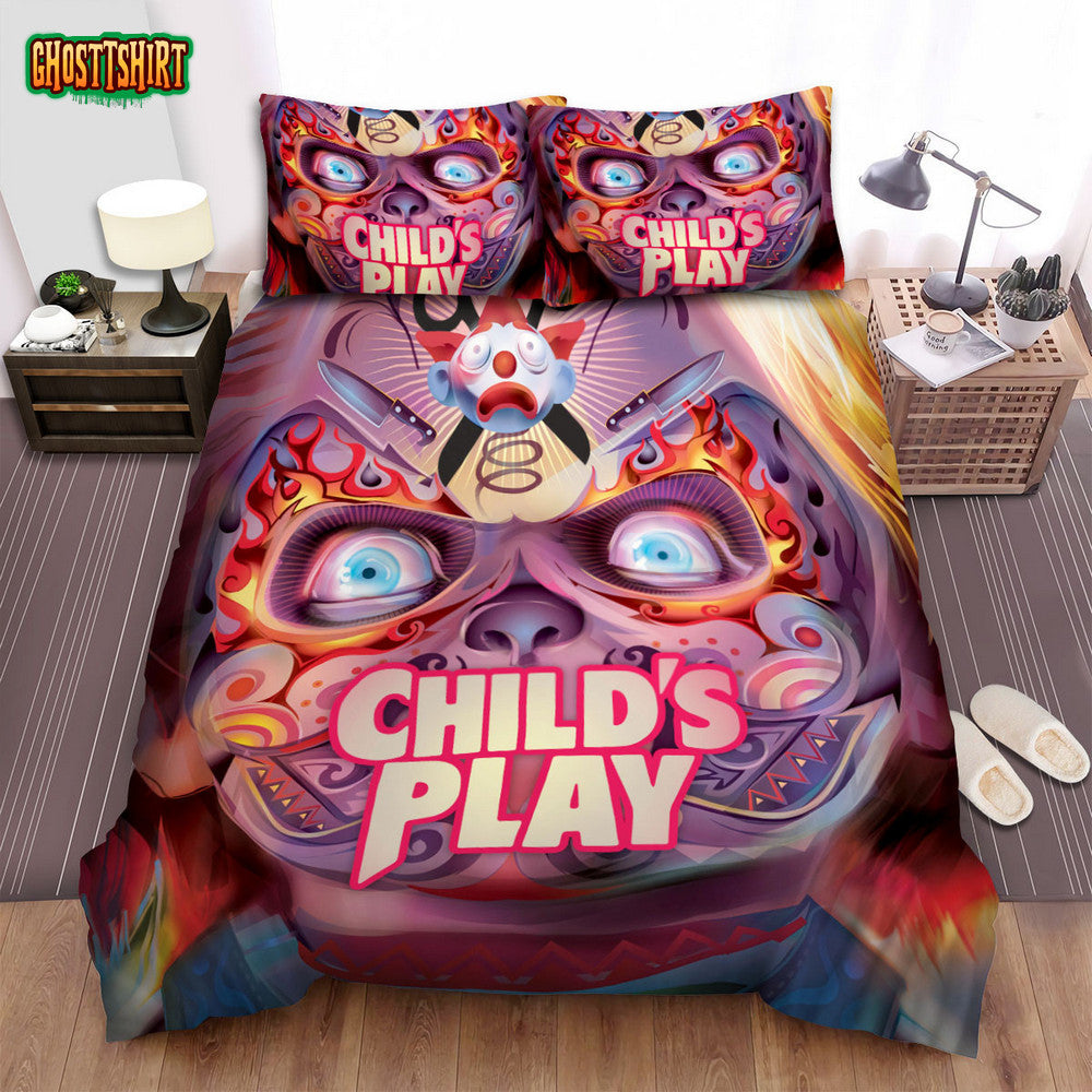 Child's Play (2019) Movie Digital Art 2 Bed Sheets Spread Comforter Duvet Cover Bedding Set