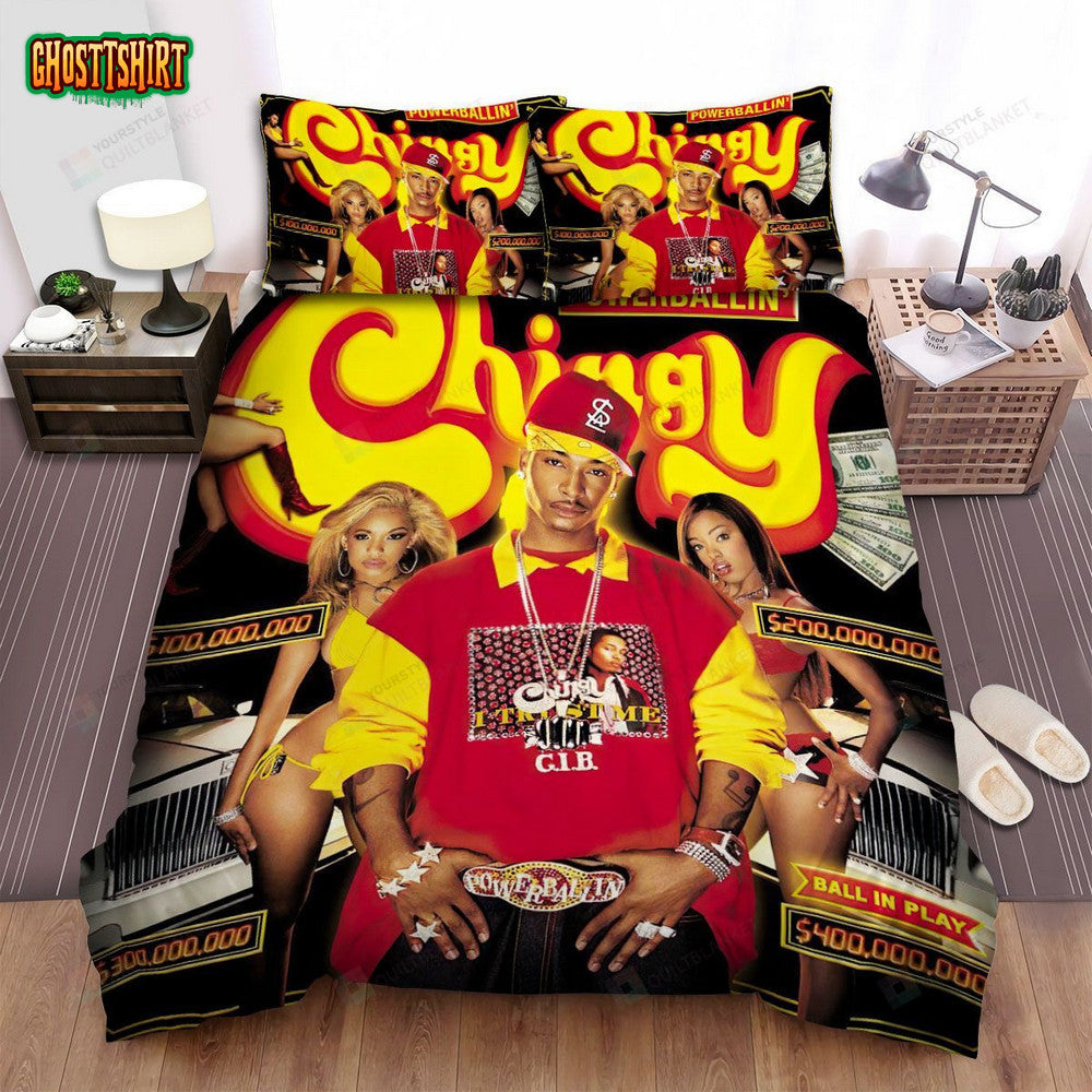 Chingy Powerballin' Album Cover Bed Sheets Spread Comforter Duvet Cover Bedding Set