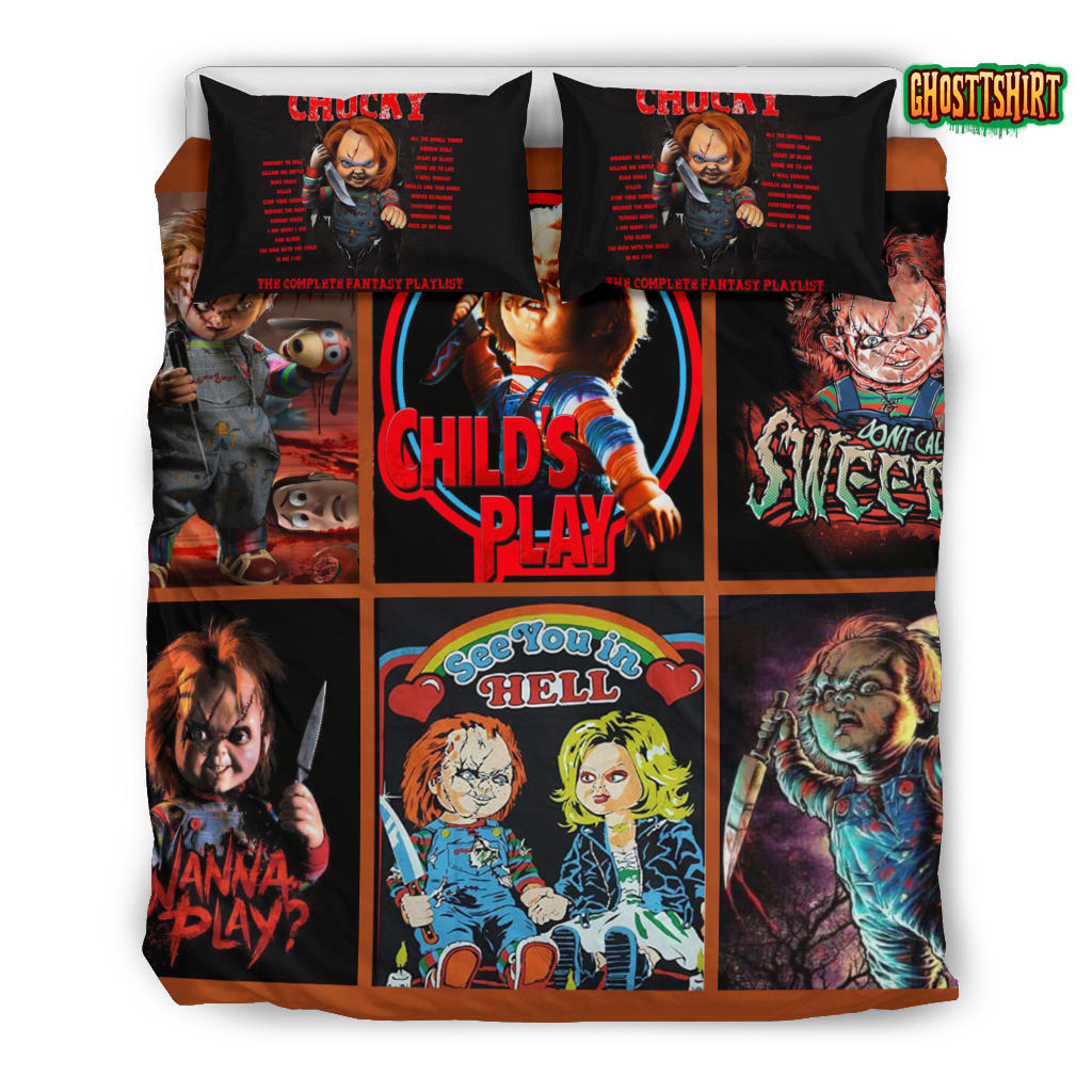 Chucky Bedding Set - Halloween Bedding - Merch For Halloween