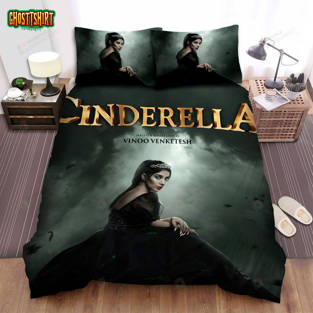 Cinderella (I) (2021) Movie Dark Poster Bed Sheets Spread Comforter Duvet Cover Bedding Set