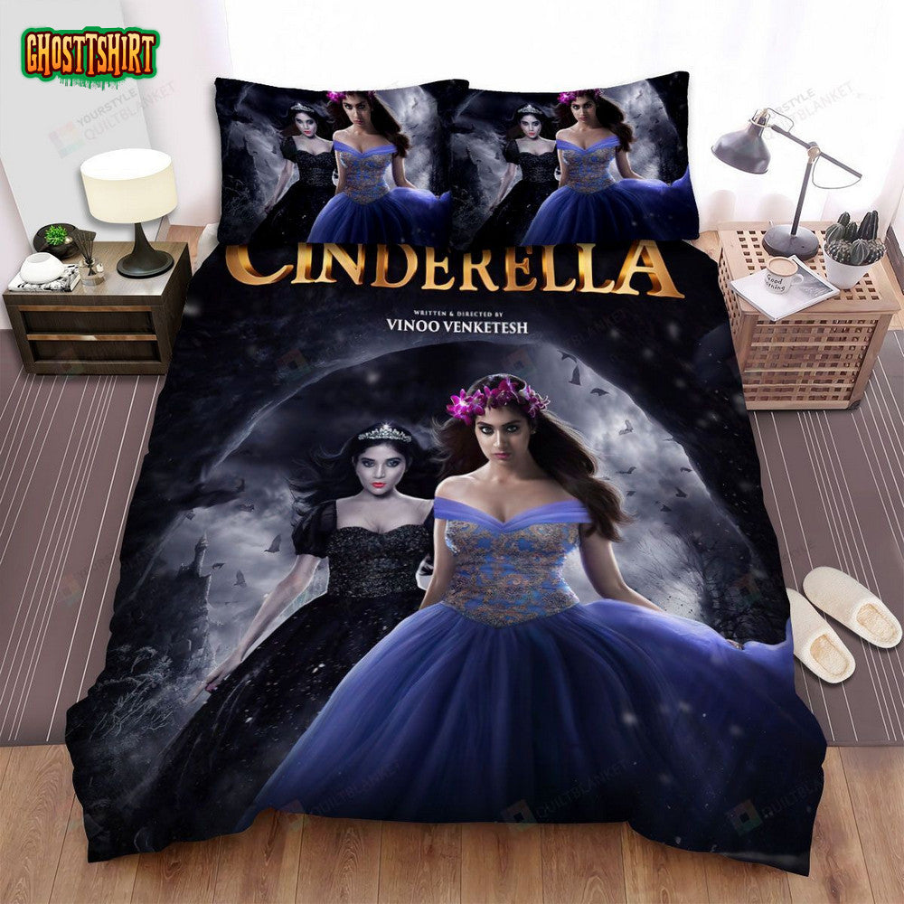 Cinderella (I) (2021) Movie Horror Princess Bed Sheets Spread Comforter Duvet Cover Bedding Set