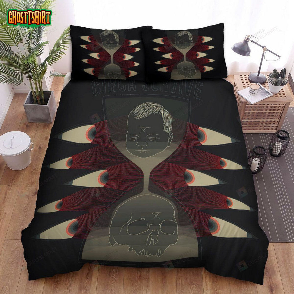 Circa Survive Band Sand-Glass Art Bed Sheets Spread Comforter Duvet Cover Bedding Set