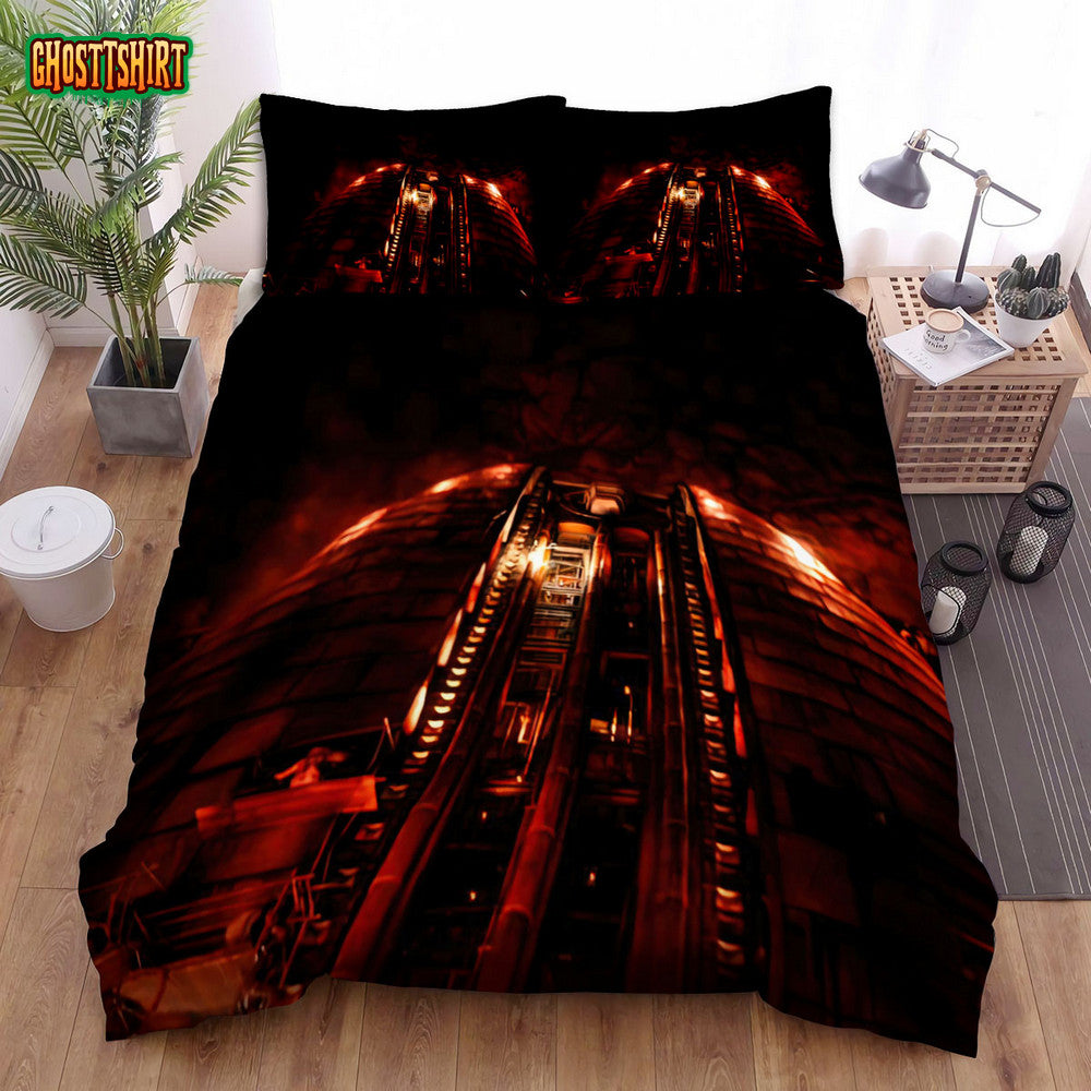 City Of Ember (2008) Red Deep Tunnel Movie Poster Bed Sheets Duvet Cover Bedding Set