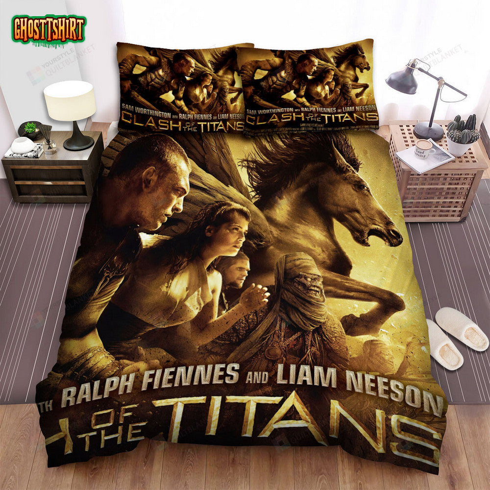 Clash Of The Titans (2010) Movie Banner Bed Sheets Duvet Cover Bedding Set