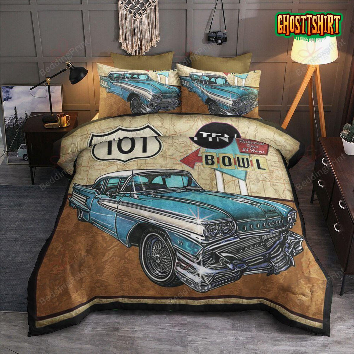 Classic Car Bed Sheets Duvet Cover Bedding Set
