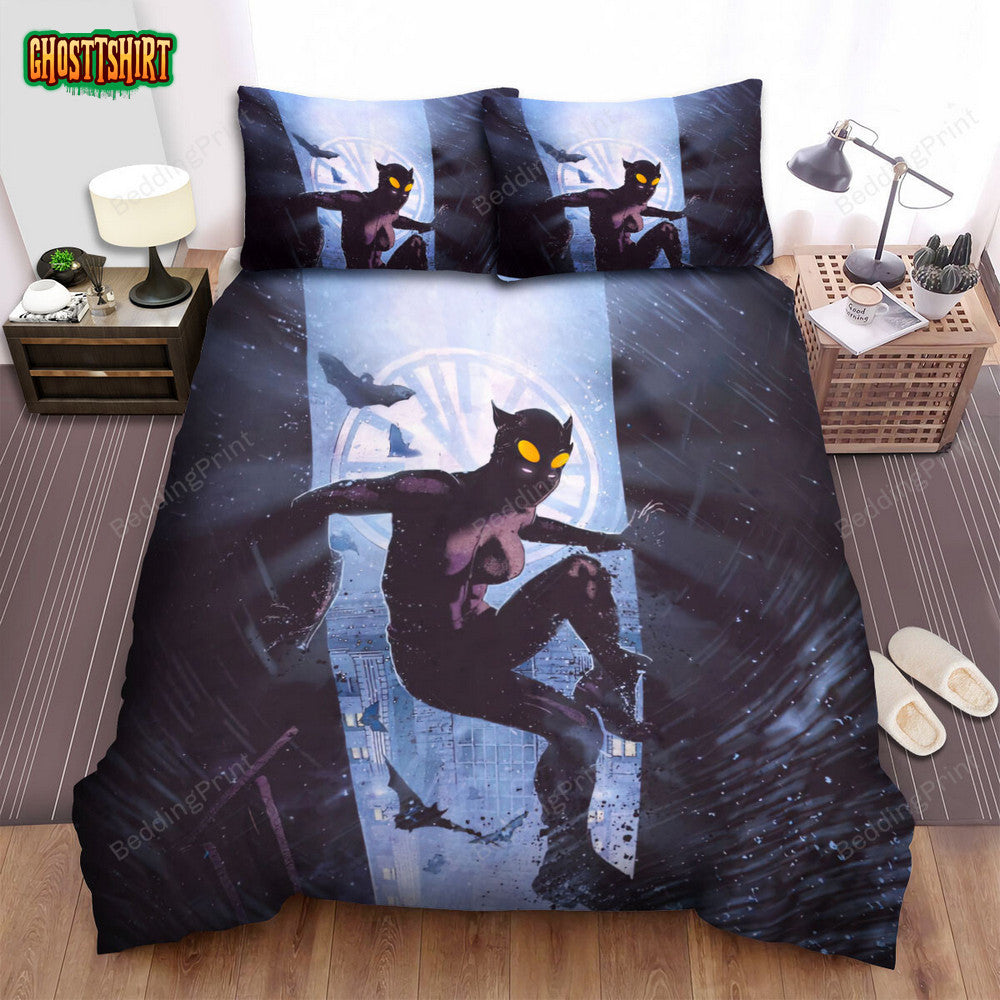Classic Heroes Posters Catwoman Bed Sheets Duvet Cover Bedding Set