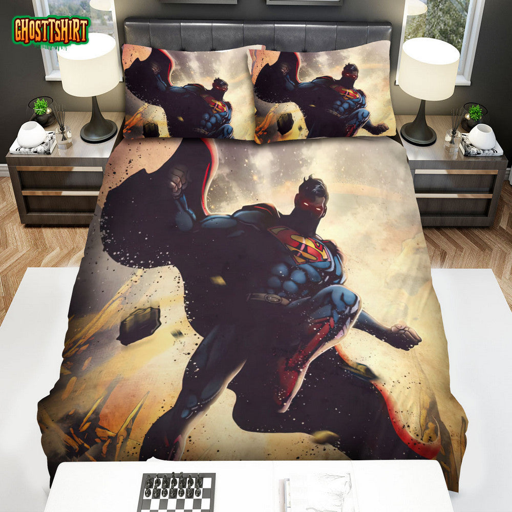 Classic Heroes Posters Superman Bed Sheets Duvet Cover Bedding Set