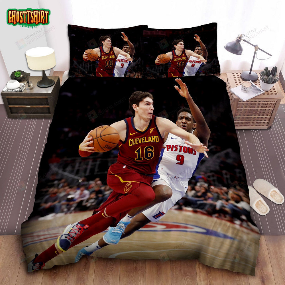 Cleveland Cavaliers Cedi Osman Passing Guard Bed Sheet Spread Comforter Duvet Cover Bedding Set