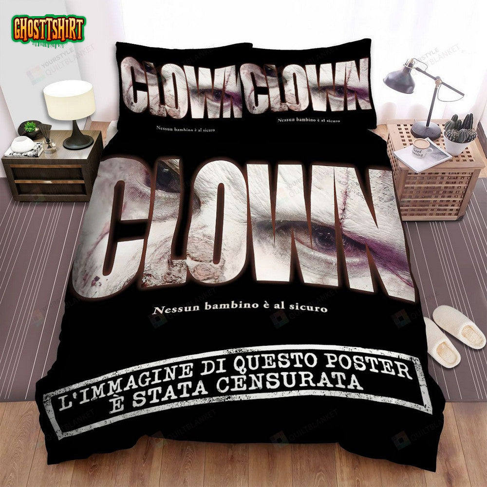 Clown Movie Poster I Photo Bed Sheets Spread Comforter Duvet Cover Bedding Set