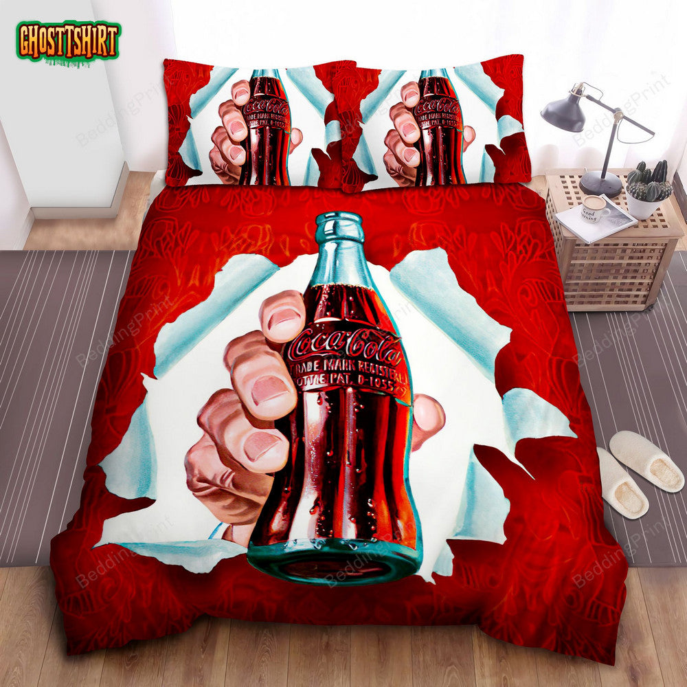 Coca-Cola Here Is Coke Vintage Poster Bed Sheets Duvet Cover Bedding Set