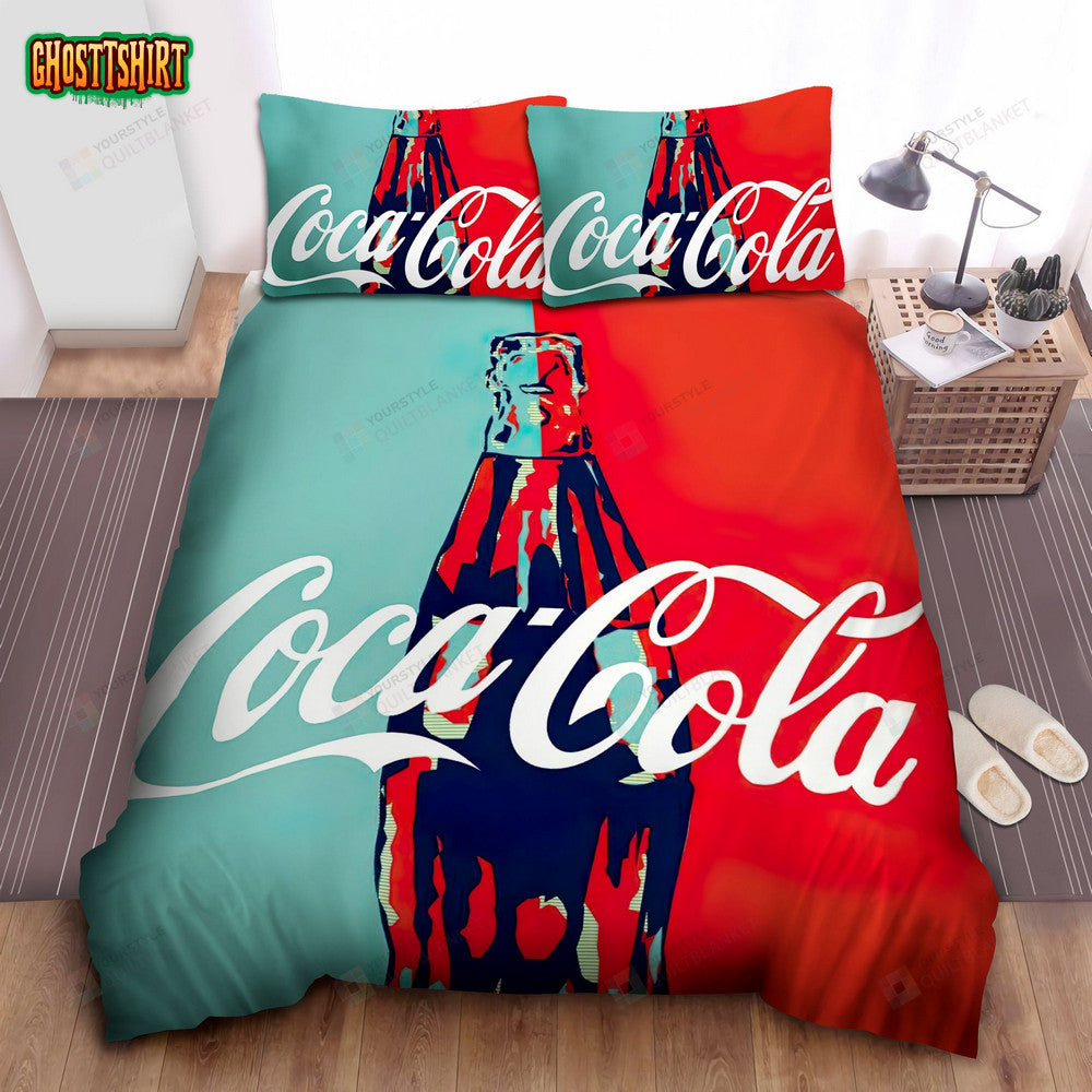 Coca-Cola Vintage Aesthetic Poster Bed Sheets Spread Comforter Duvet Cover Bedding Set