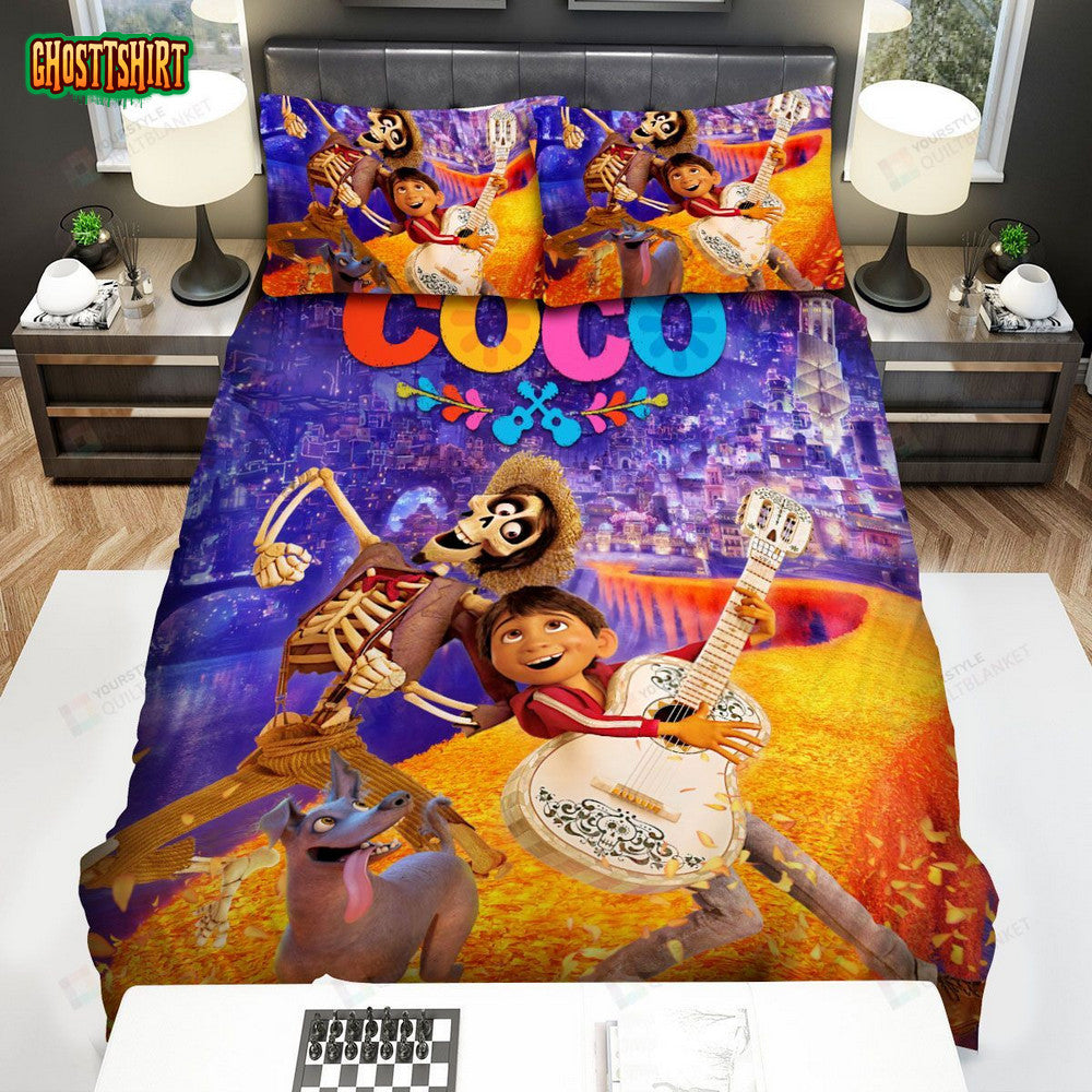 Coco Characters Bed Sheets Spread Comforter Duvet Cover Bedding Set