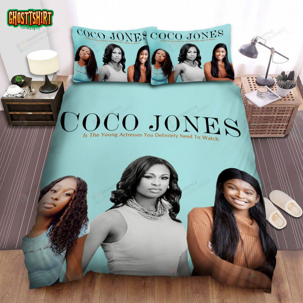 Coco Jones Actress Poster Bed Sheets Spread Comforter Duvet Cover Bedding Set