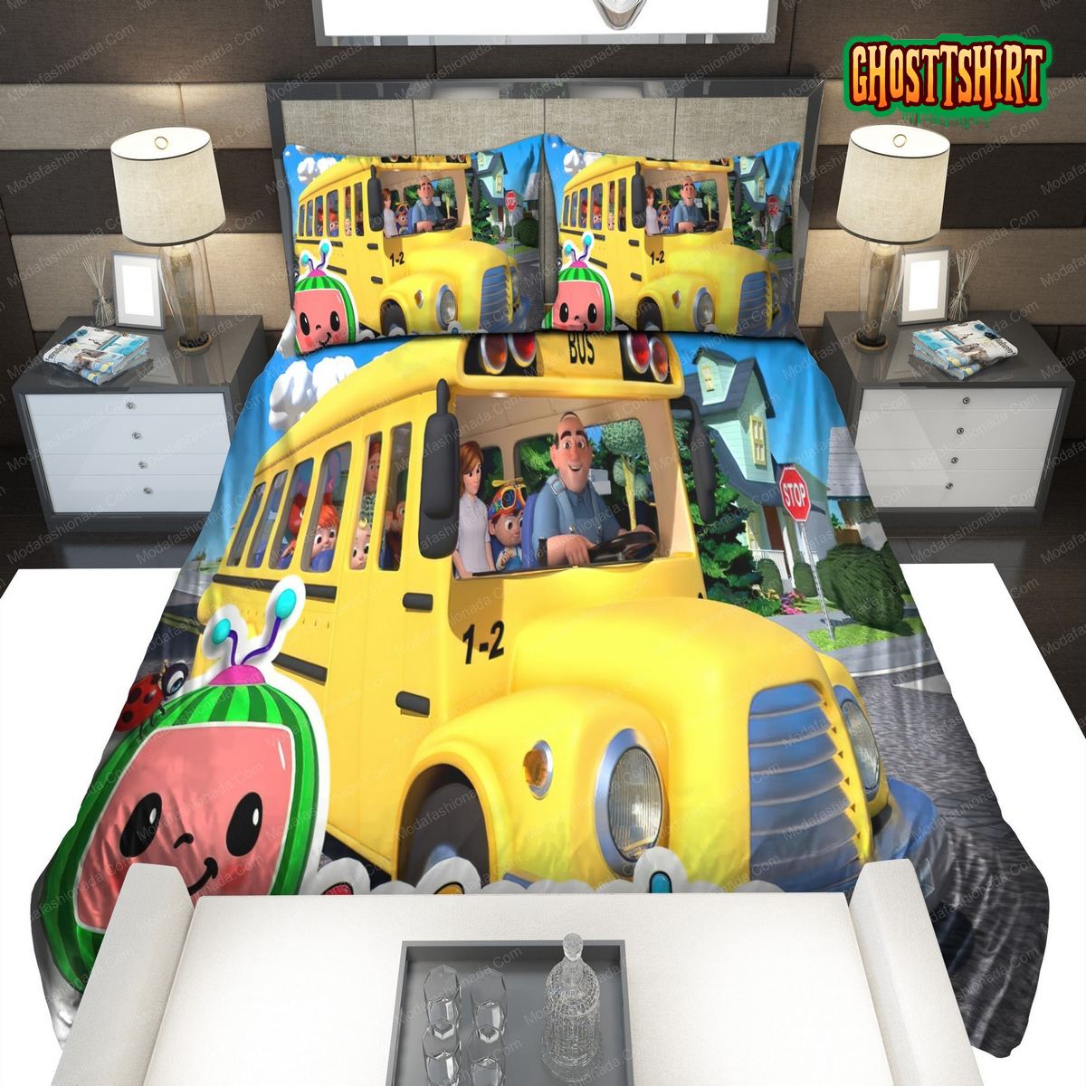 Cocomelon Wheels On The Bus Bedding Set