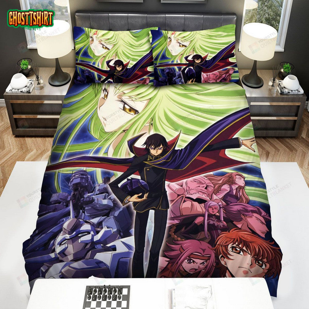Code Geass Characters And Knightmare Frames Bed Sheets Spread Comforter Duvet Cover Bedding Set