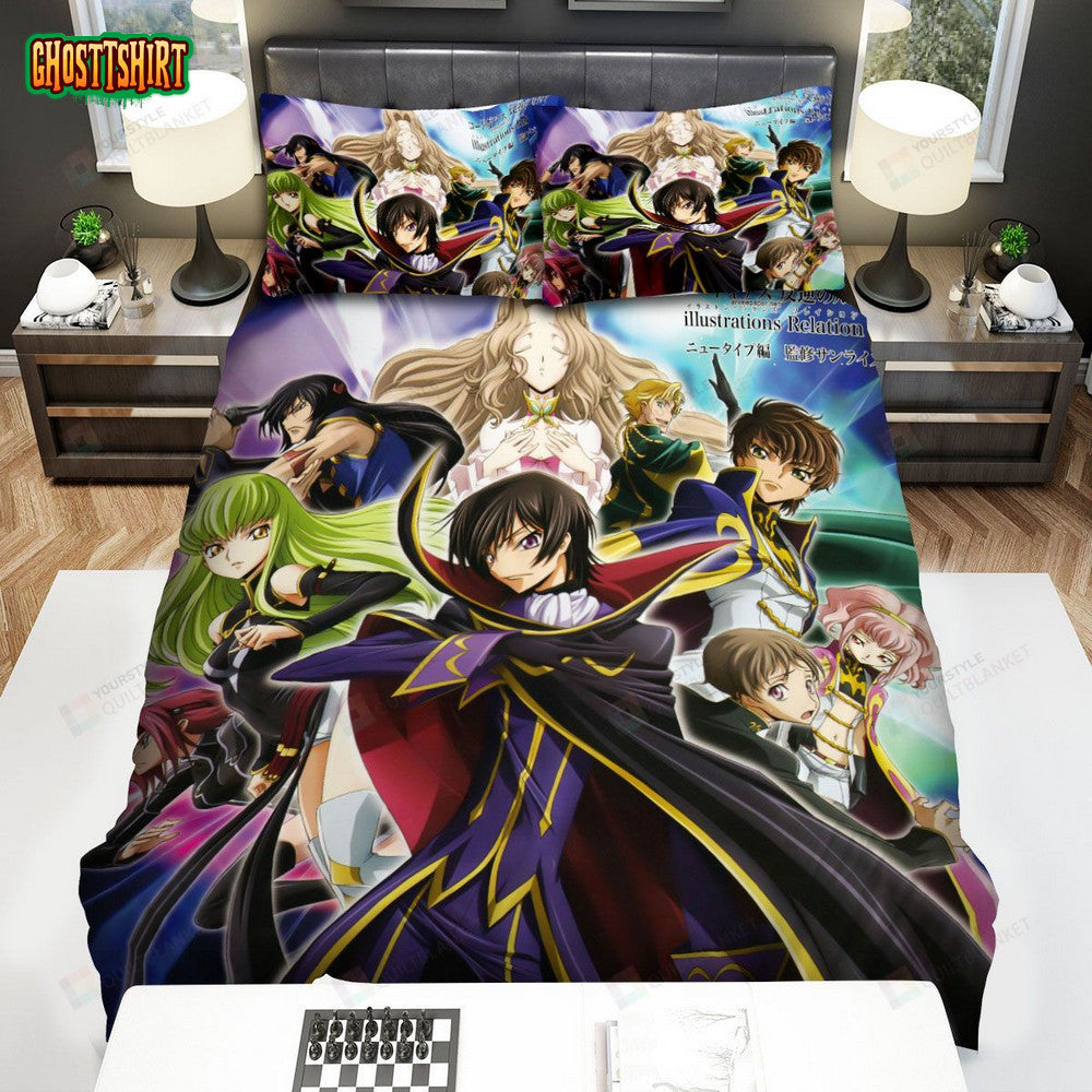 Code Geass Characters Illustration Bed Sheets Spread Comforter Duvet Cover Bedding Set