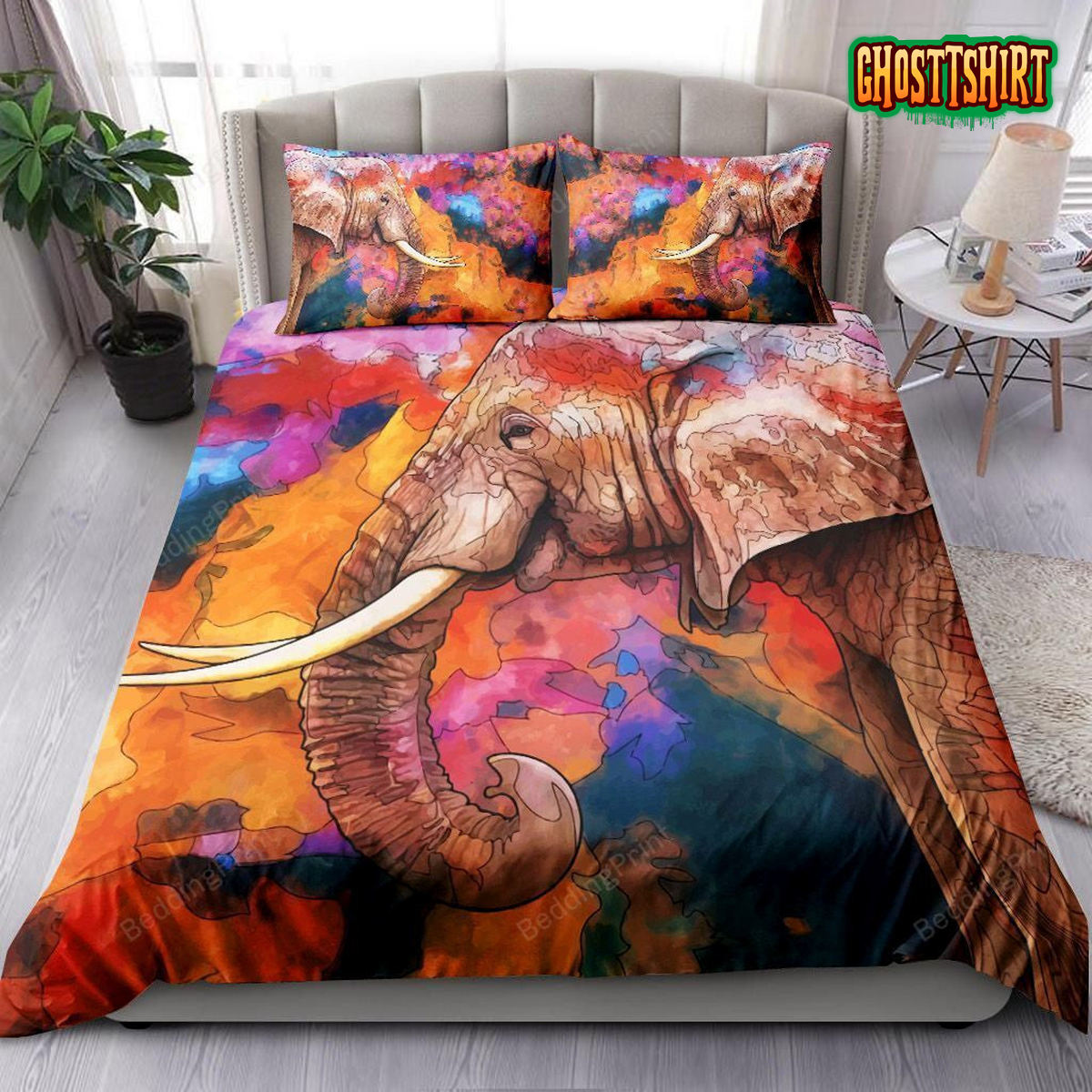 Colorful Elephant Bedding Set