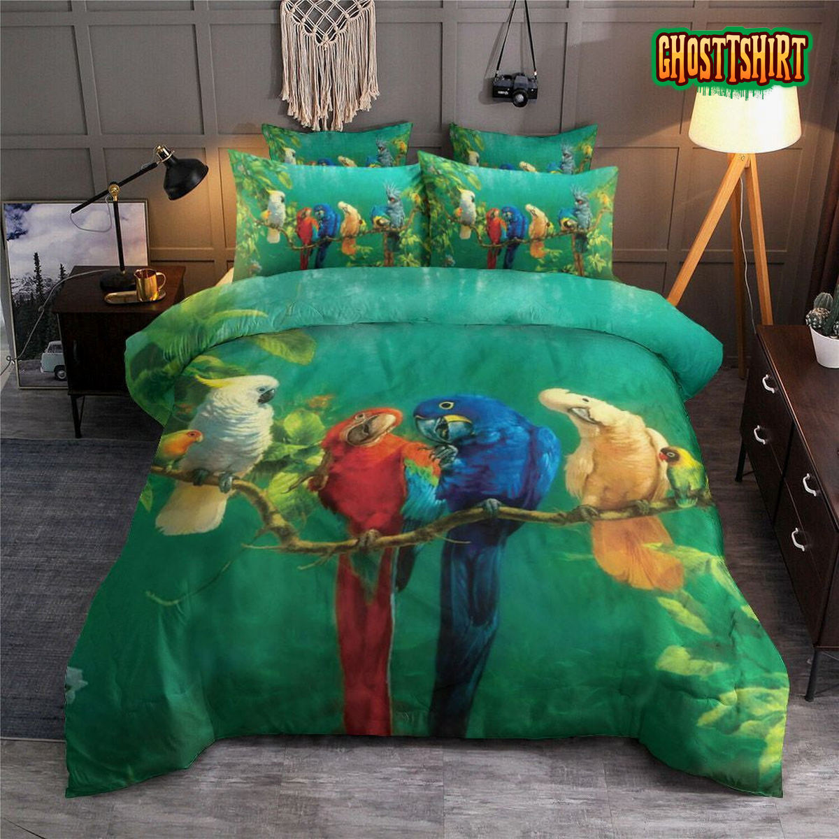 Colorful Parrot Bed Sheets Duvet Cover 1 Bedding Set