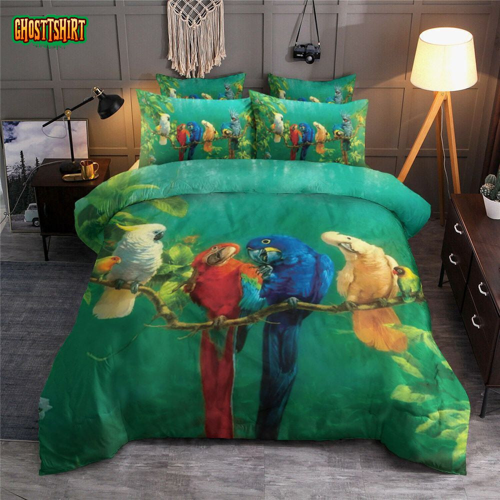 Colorful Parrot Bed Sheets Duvet Cover Bedding Set Ver 1