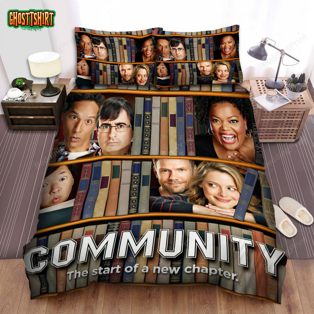Community (2009–2015) The Start Of A New Chapter Movie Poster Bed Sheets Duvet Cover Bedding Set
