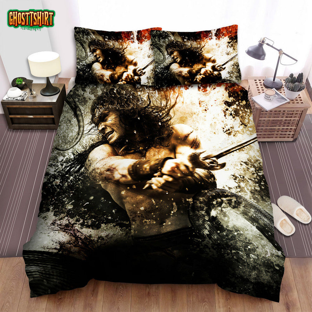 Conan The Barbarian (2011) Movie Fight Art Bed Sheets Spread Comforter Duvet Cover Bedding Set