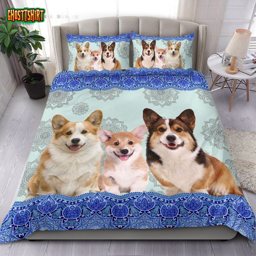 Corgi Bed Sheets Duvet Cover Bedding Set