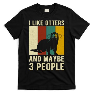 Cool Otter Vintage Sea Otter Lover Funny Otter Pun Gift T-Shirt