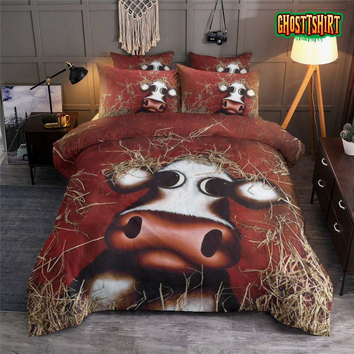 Cow Bed Sheets Duvet Cover Bedding Set