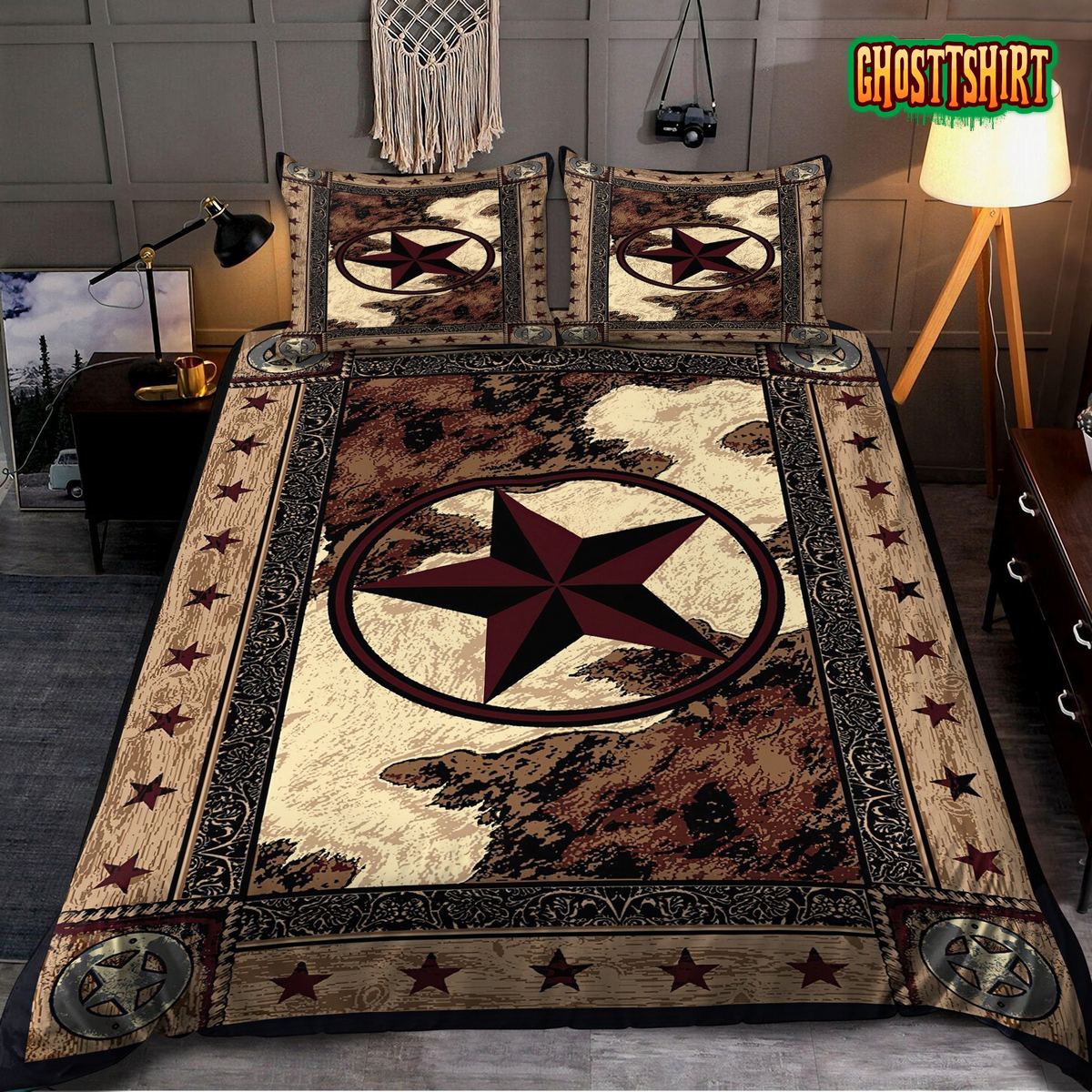 Cowboy Pattern Bed Sheets Duvet Cover Bedding Set