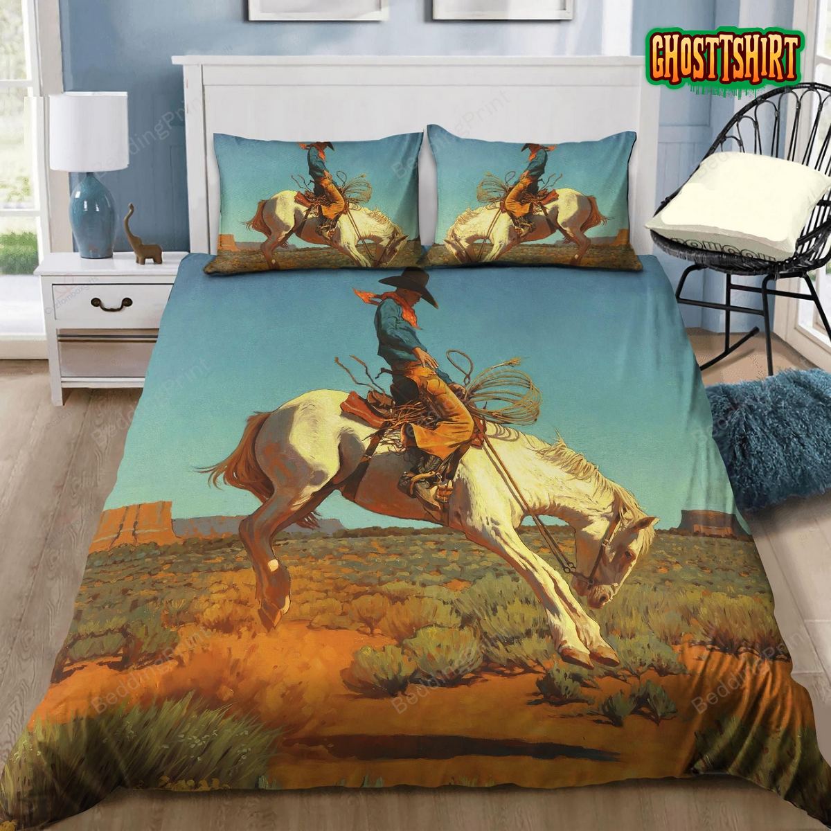 Cowboy Style Bed Sheets Duvet Cover Bedding Set