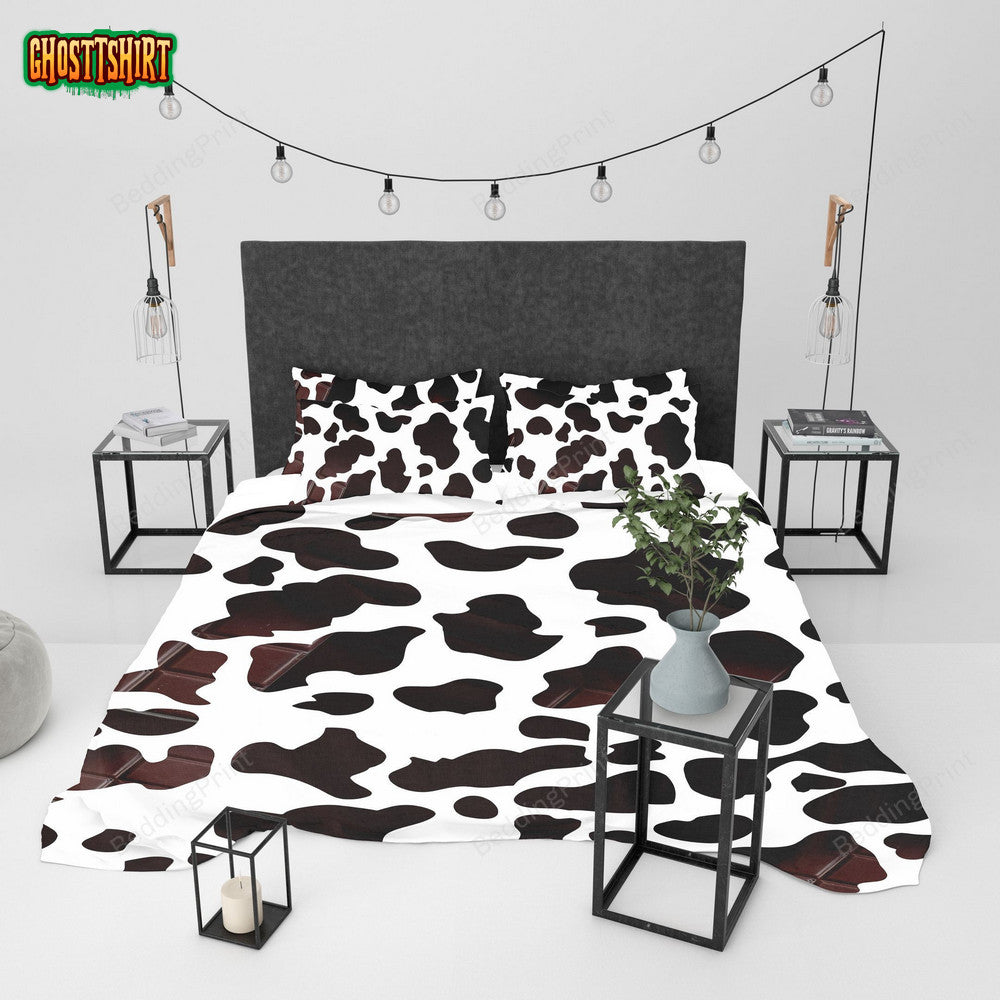 Cowhide Bed Sheets Duvet Cover Bedding Set